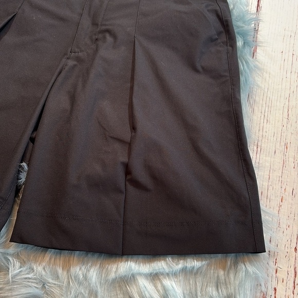 Lululemon Long Story High Rise Pleated Black Shorts sz 8 - Picture 7 of 10